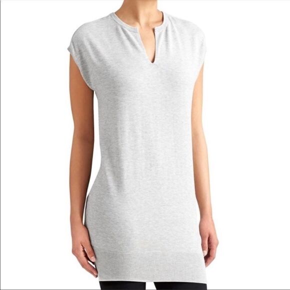 Athleta | Brown Intent Cap Sleeve V Neck Tunic Sweater Dress | S - Picture 1 of 7